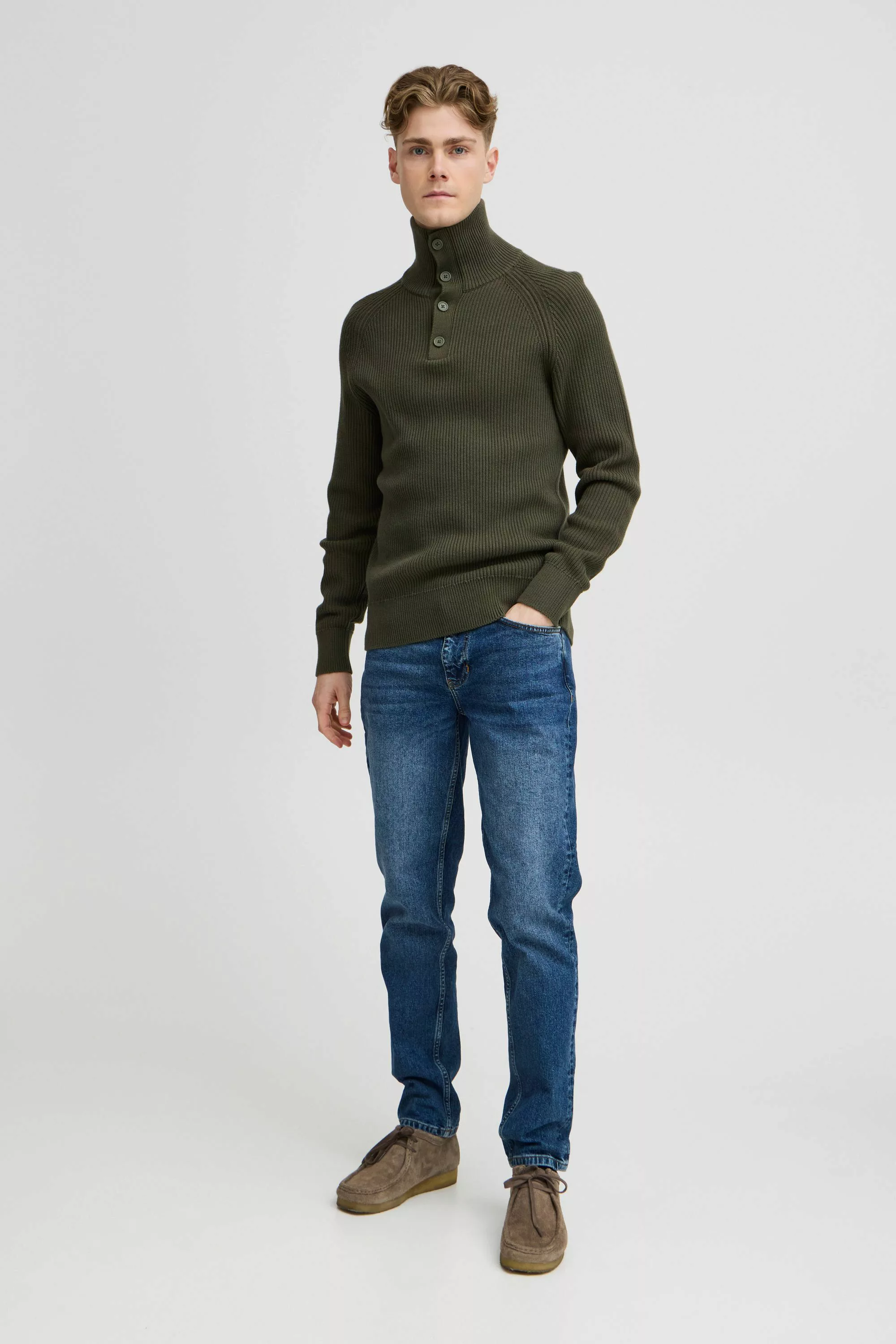 Casual Friday Troyer "Troyer CFKRISTIAN 0162 ribbed high neck knit" günstig online kaufen