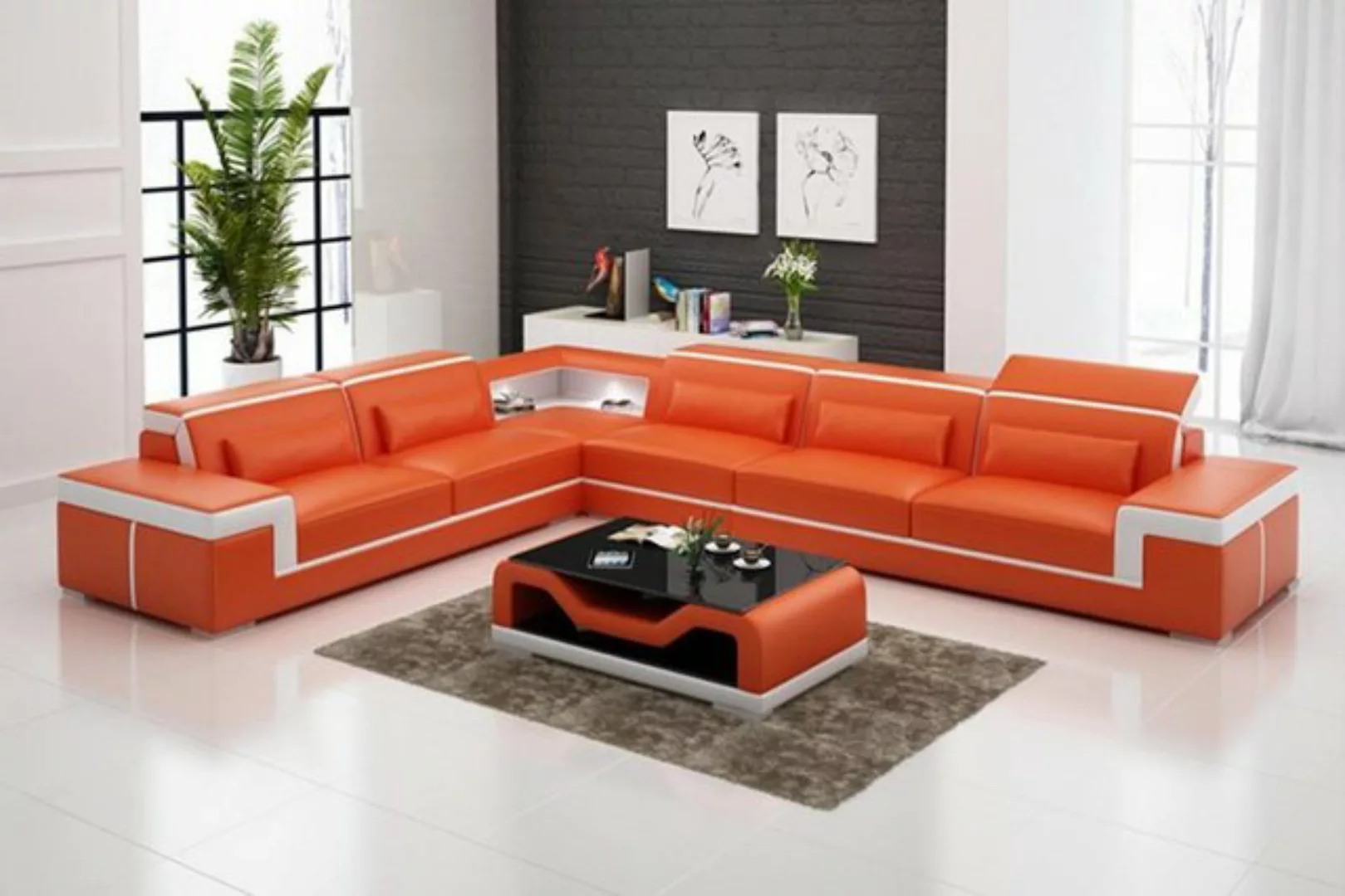 JVmoebel Ecksofa, Designer Sofa Couch Ecksofa Polster Garnitur Wohnlandscha günstig online kaufen