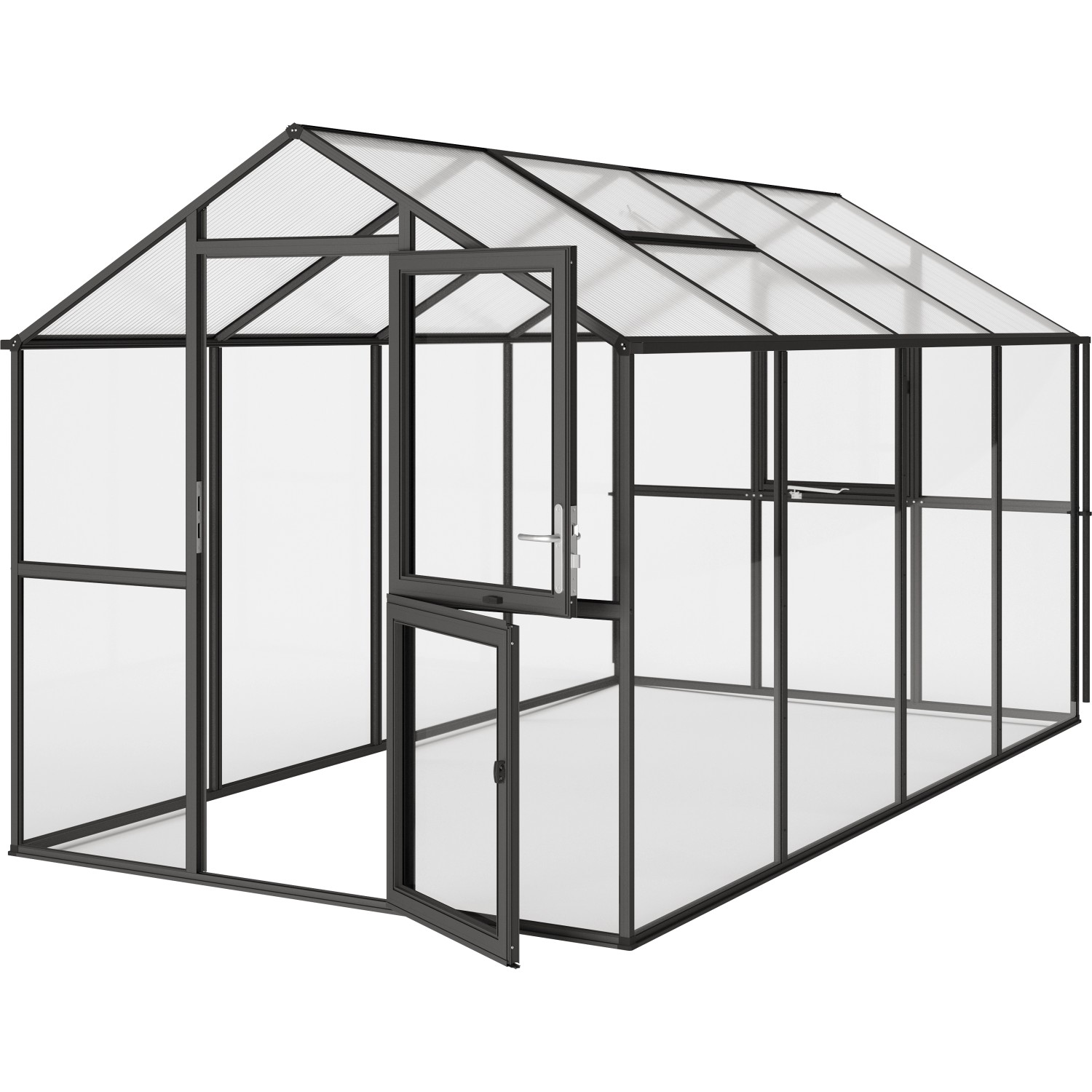 KGT Gewächshaus Aptasia IV Anthrazit-Grau 10 m² günstig online kaufen