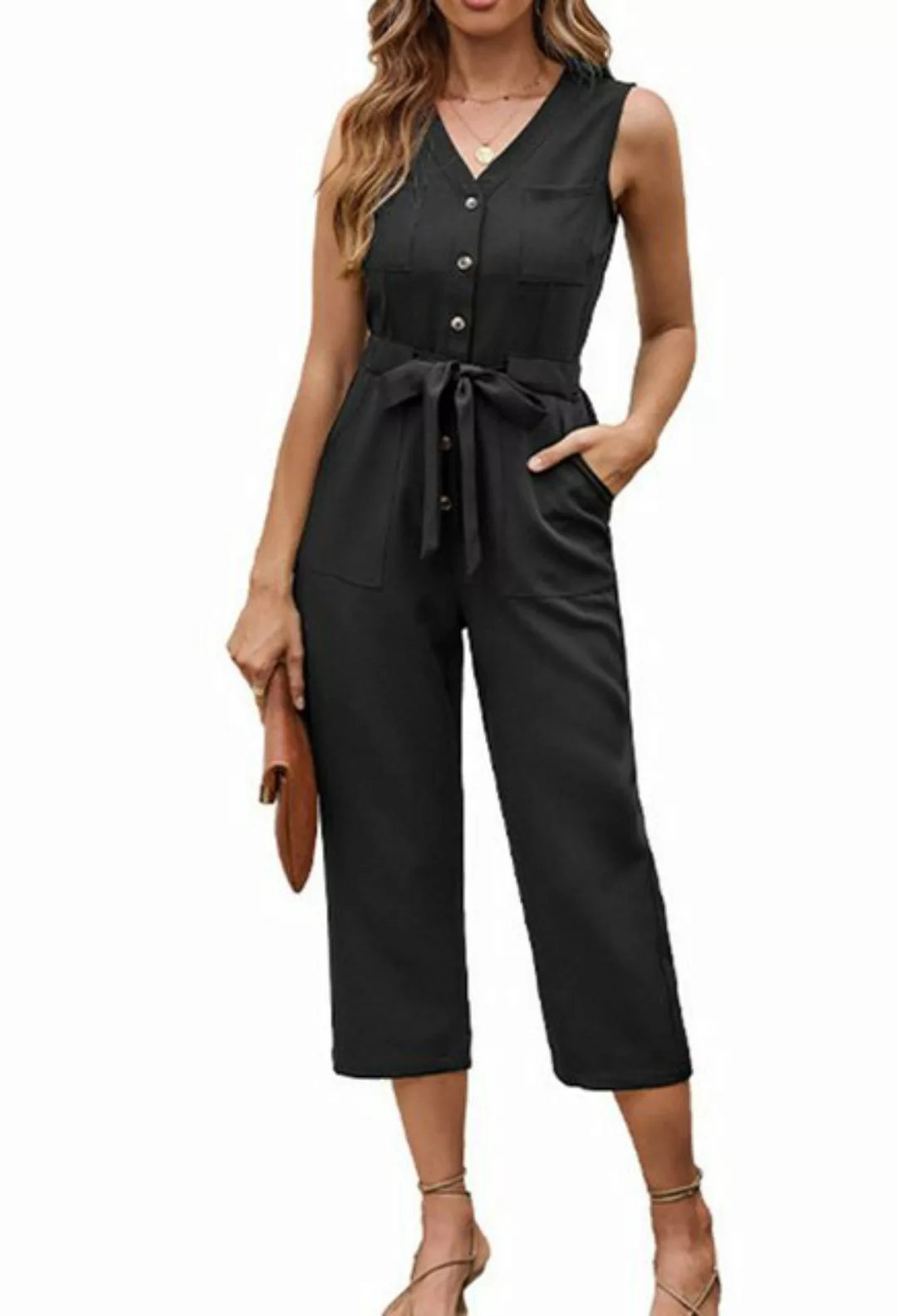 CHENIN 7/8-Overall Ärmelloser, gerade geschnittener Statement-Jumpsuit mit günstig online kaufen