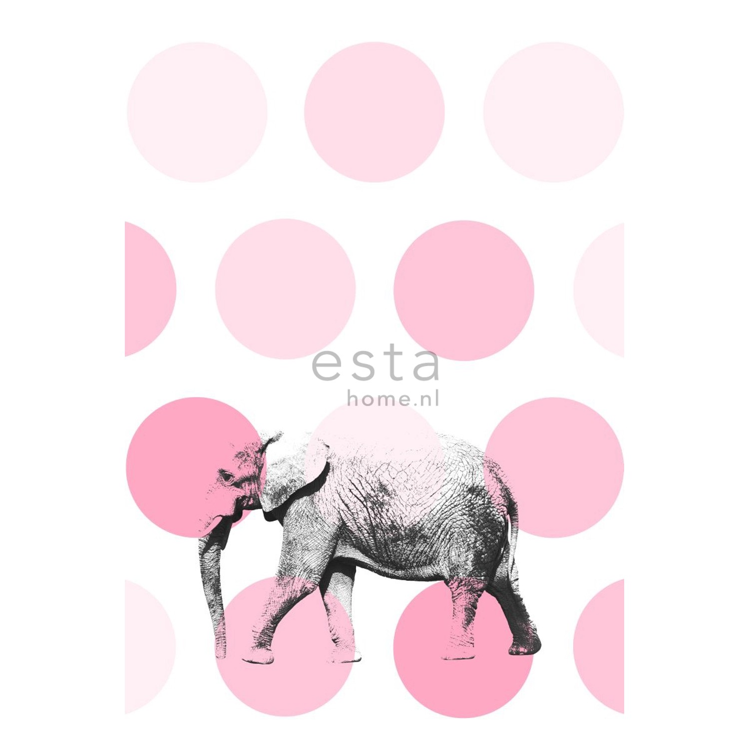 ESTAhome Fototapete Elefant Rosa 186 cm x 2,79 m 158708 günstig online kaufen