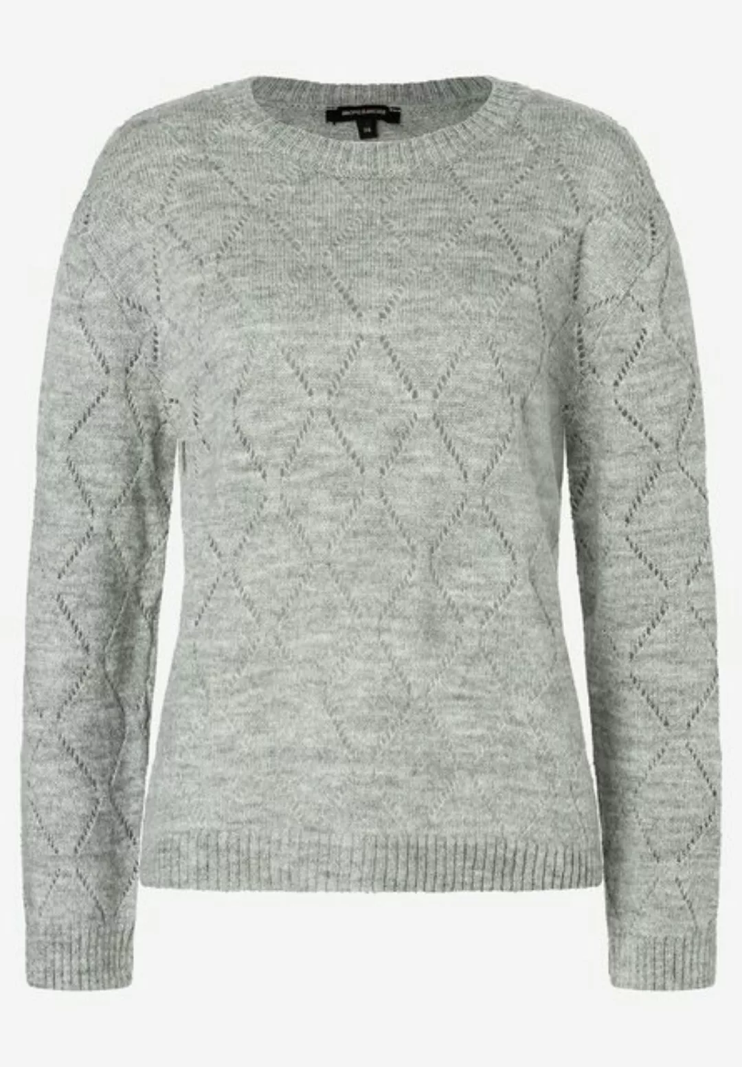 MORE&MORE Strickpullover Ajour-Pullover beige macchiato Herbst-Kollektion günstig online kaufen