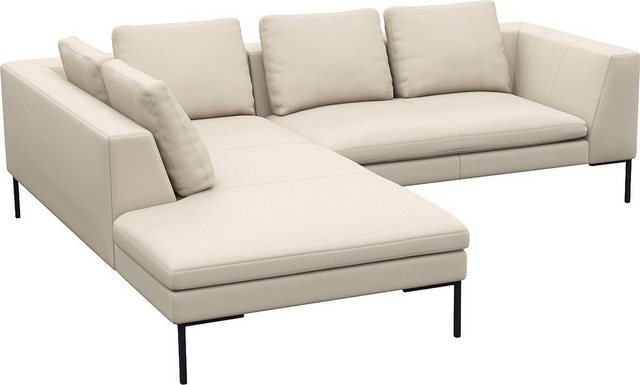 FLEXLUX Ecksofa »Loano, superbequemer Sitzkomfort durch Kaltschaum im Sitz, günstig online kaufen