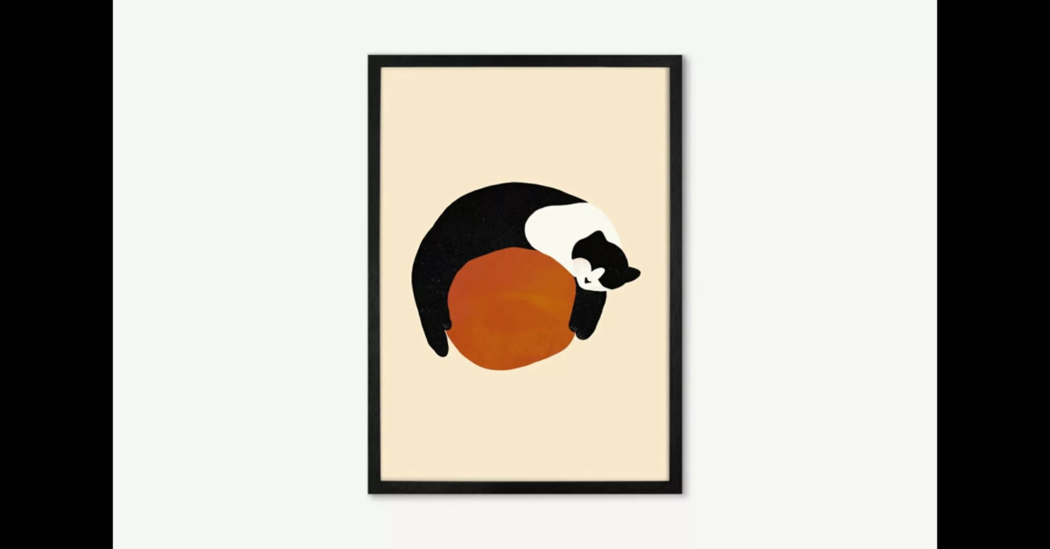 Sifa Mustafa 'Sleepy Cat' gerahmter Kunstdruck (A2) - MADE.com günstig online kaufen