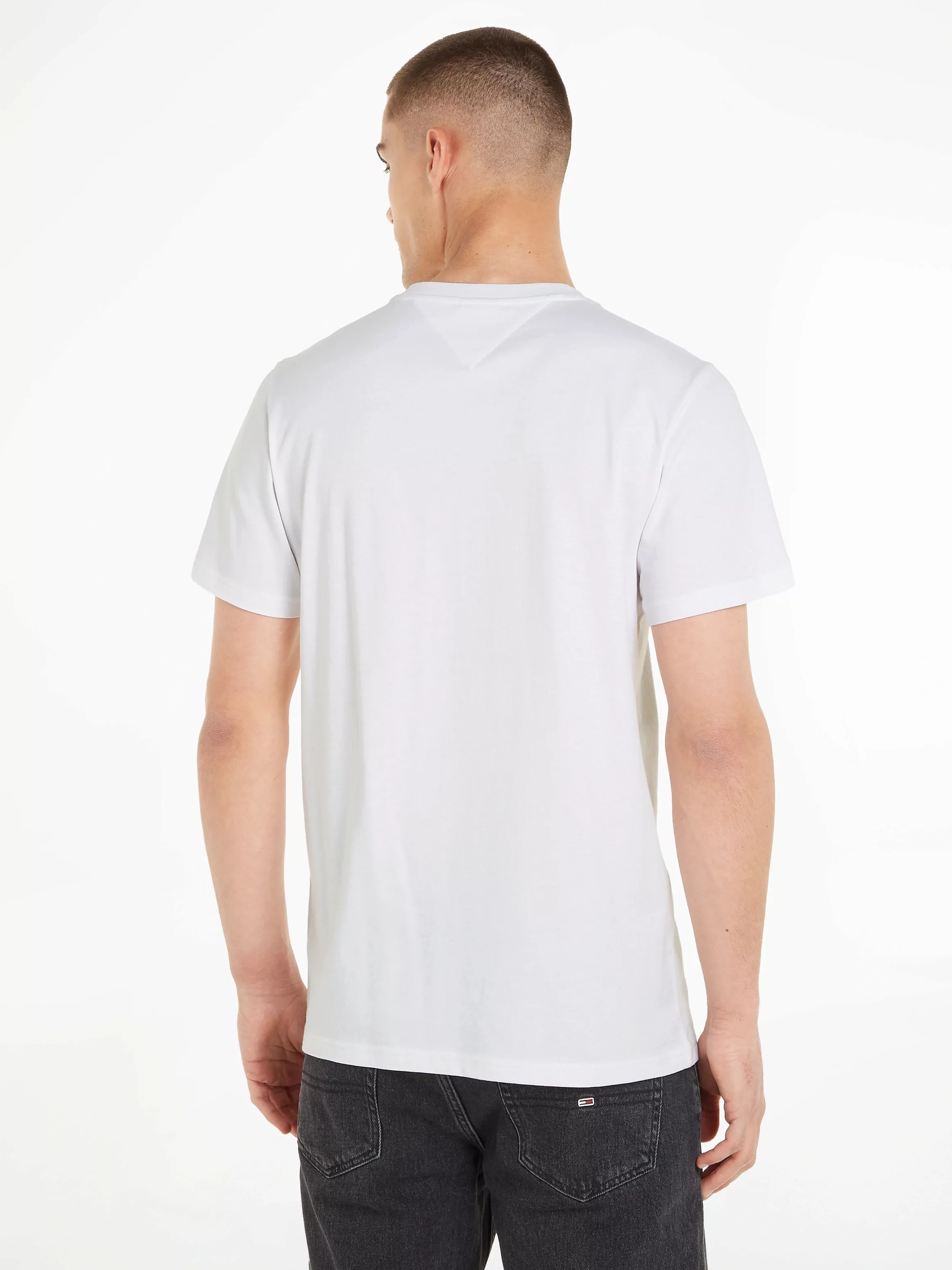 Tommy Jeans T-Shirt TJM SLIM ESSENTIAL FLAG TEE EXT mit Rundhalsausschnitt günstig online kaufen