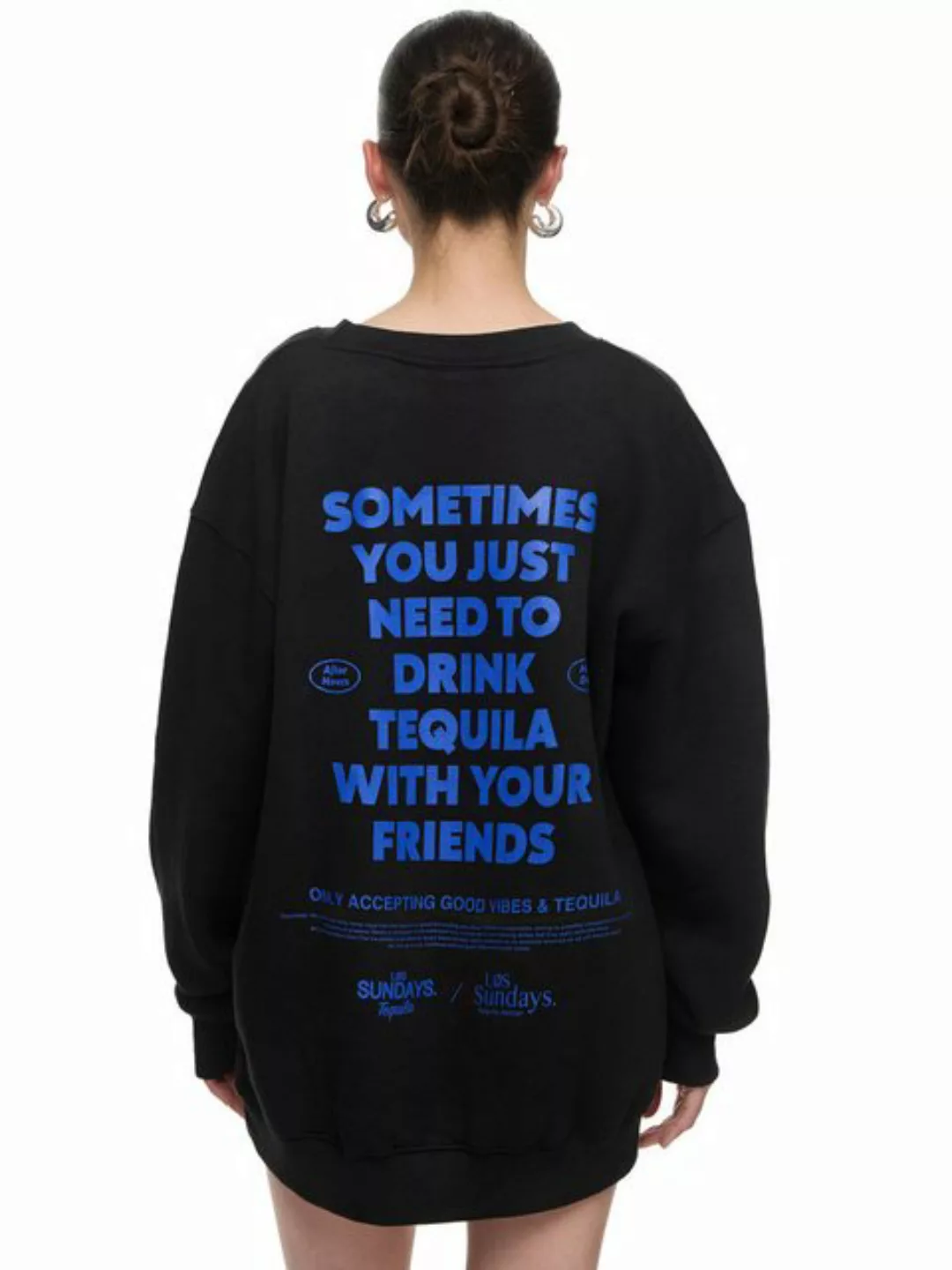 Worldclassca Sweatshirt Worldclassca Oversized Sweatshirt GOOD VIBES Print günstig online kaufen