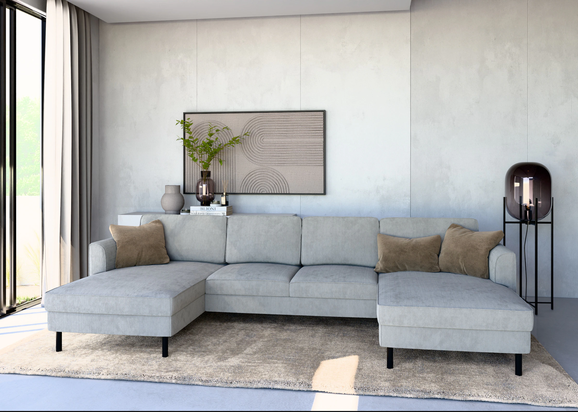 Home affaire Wohnlandschaft »Booster Couch wahlweise mit Schlaffunktion und günstig online kaufen