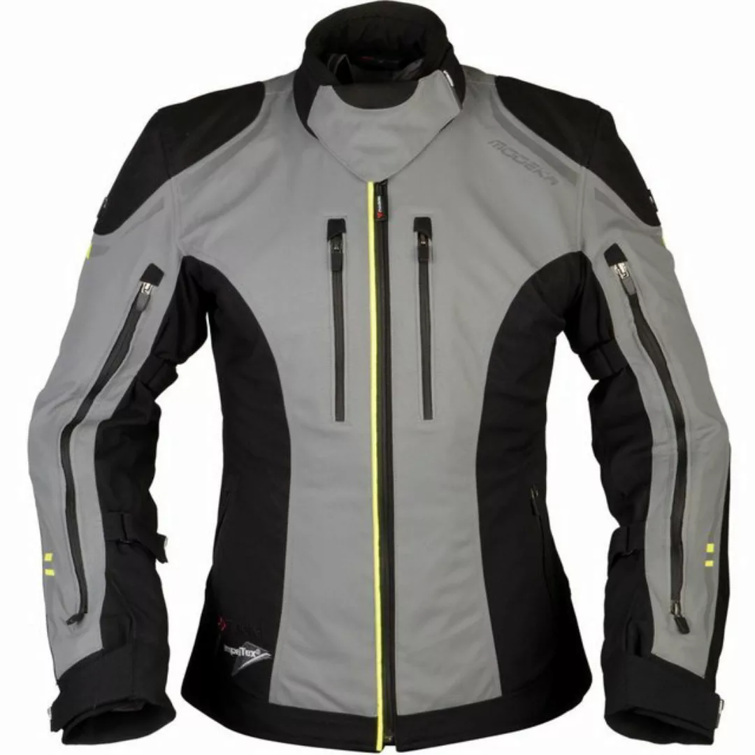 Modeka Motorradjacke Modeka Takuya Lady Textiljacke Damen grau / schwarz 46 günstig online kaufen