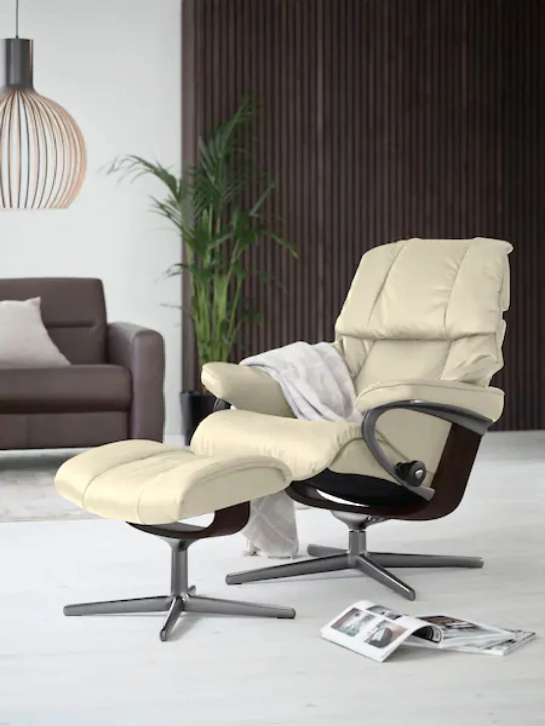 Stressless Fußhocker "Reno", mit Cross Base, Größe S, M & L, Holzakzent Bra günstig online kaufen