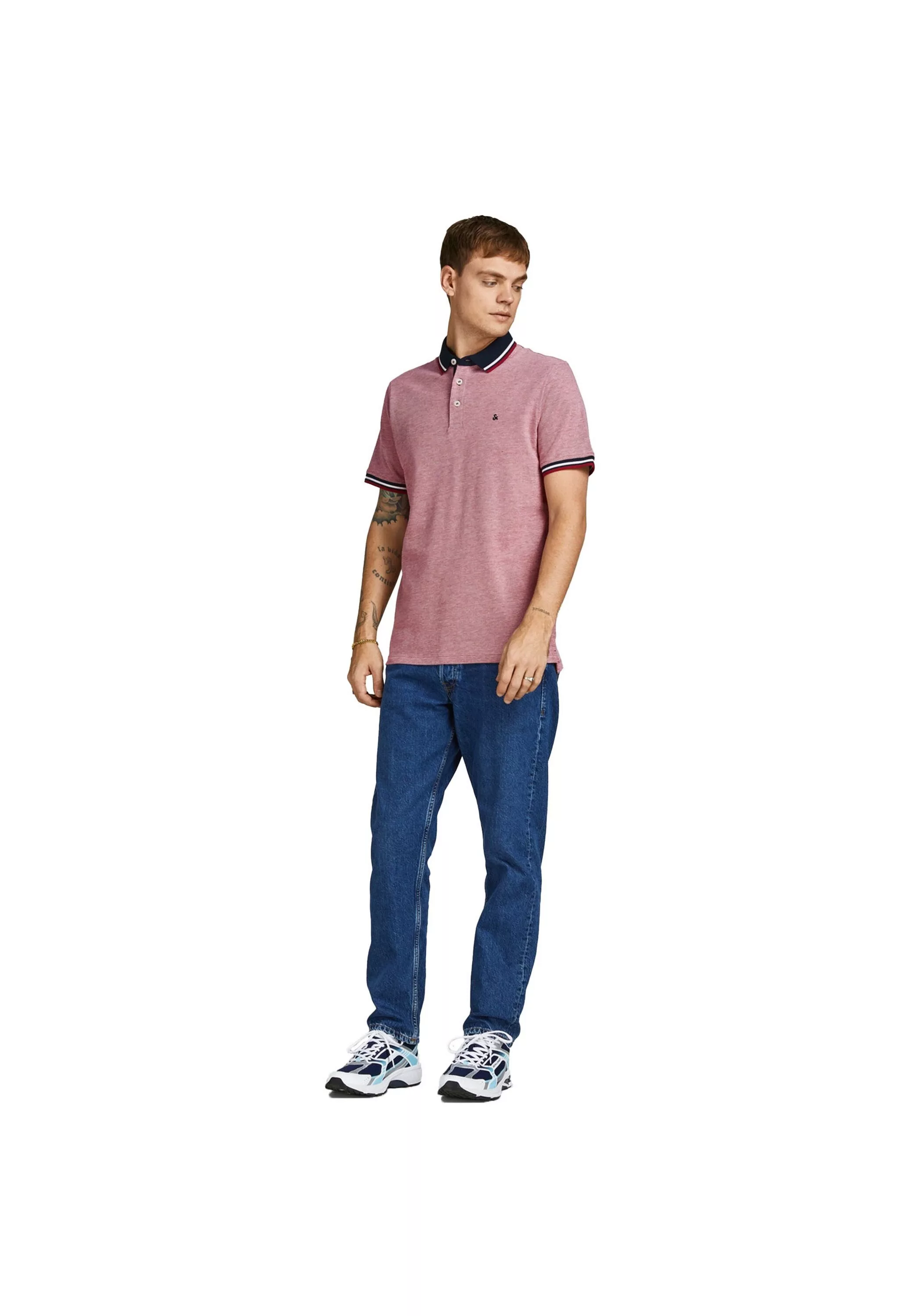 Jack & Jones Herren Poloshirt JJEPAULOS - 2er Pack - Slim Fit günstig online kaufen