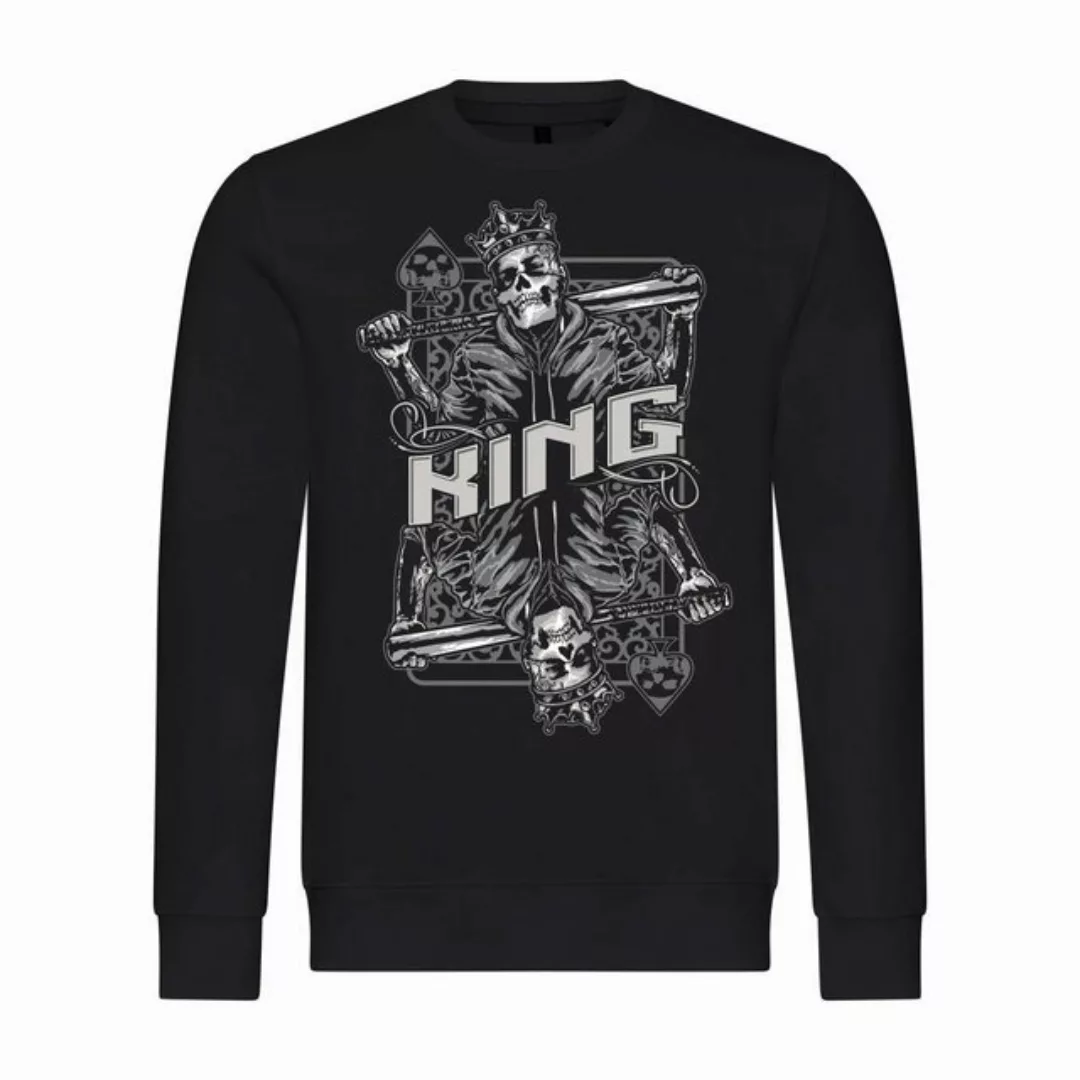 deinshirt Rundhalspullover Herren Sweatshirt King Mit Print Motiv, Grafik günstig online kaufen