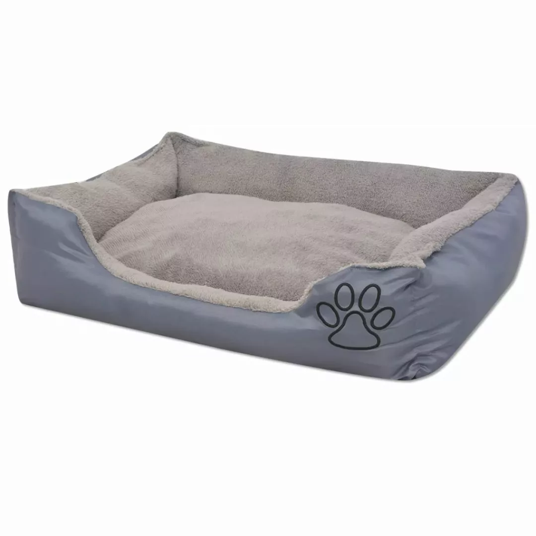 Hundebett Mit Gepolstertem Kissen Größe Xl Grau günstig online kaufen