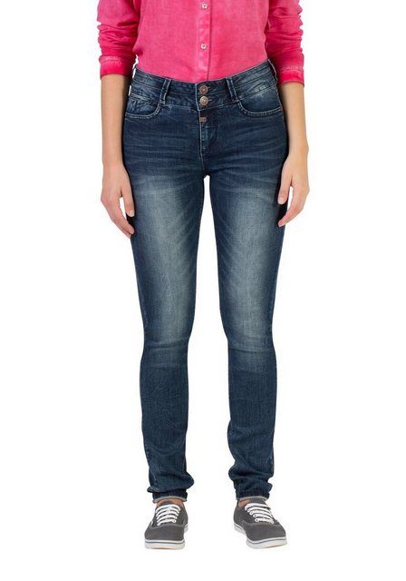 TIMEZONE Damen Jeans EnyaTZ Womenshape - Slim Fit - Blau - Grau günstig online kaufen