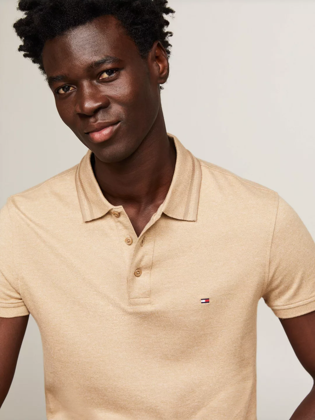 Tommy Hilfiger Poloshirt "PRETWIST MOULINE SLIM FIT POLO", mit melierter Op günstig online kaufen