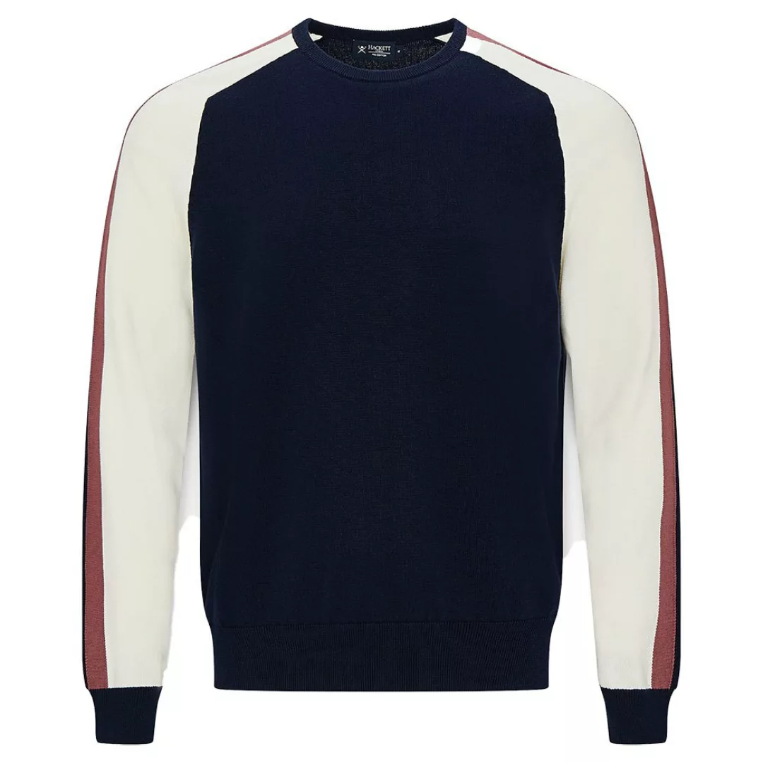 Hackett Athletic Stripe Rundhalsausschnitt Sweater M Navy / Multi günstig online kaufen