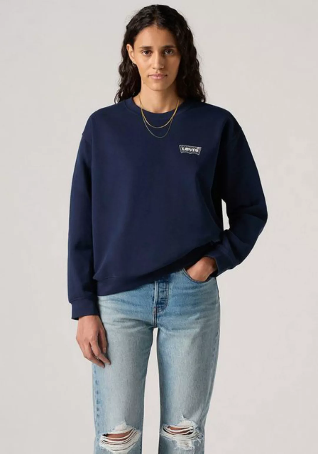 Levi's® Sweatshirt GR EVERYDAY CREW BLUES mit Logoprint günstig online kaufen