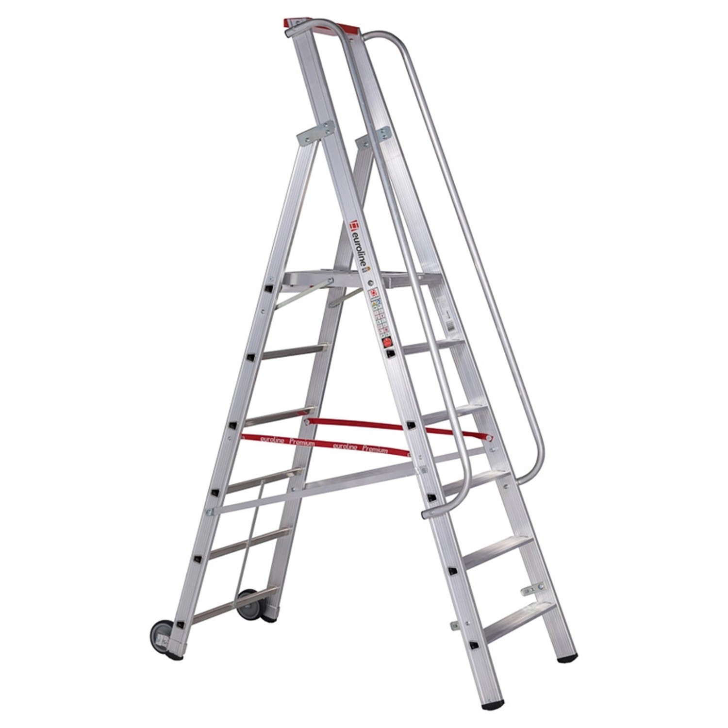 Euroline Premium 32677 Stufenstehleiter mit Großer Standplattform 6 Stufen günstig online kaufen
