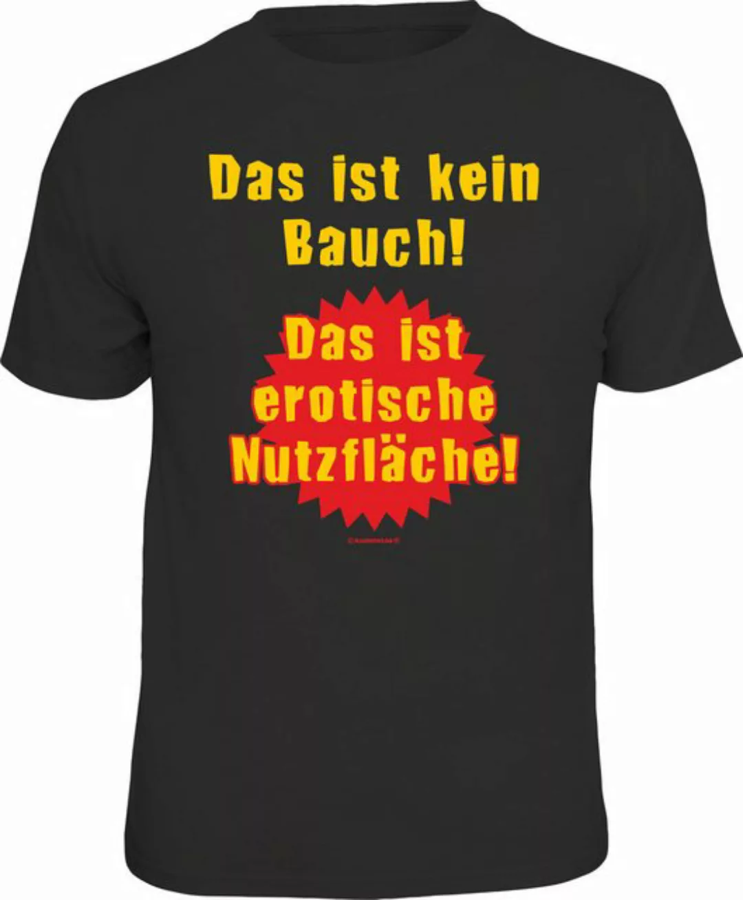 RAHMENLOS® T-Shirt für Männer mit Bauch: das ist erotische Nutzfläche günstig online kaufen