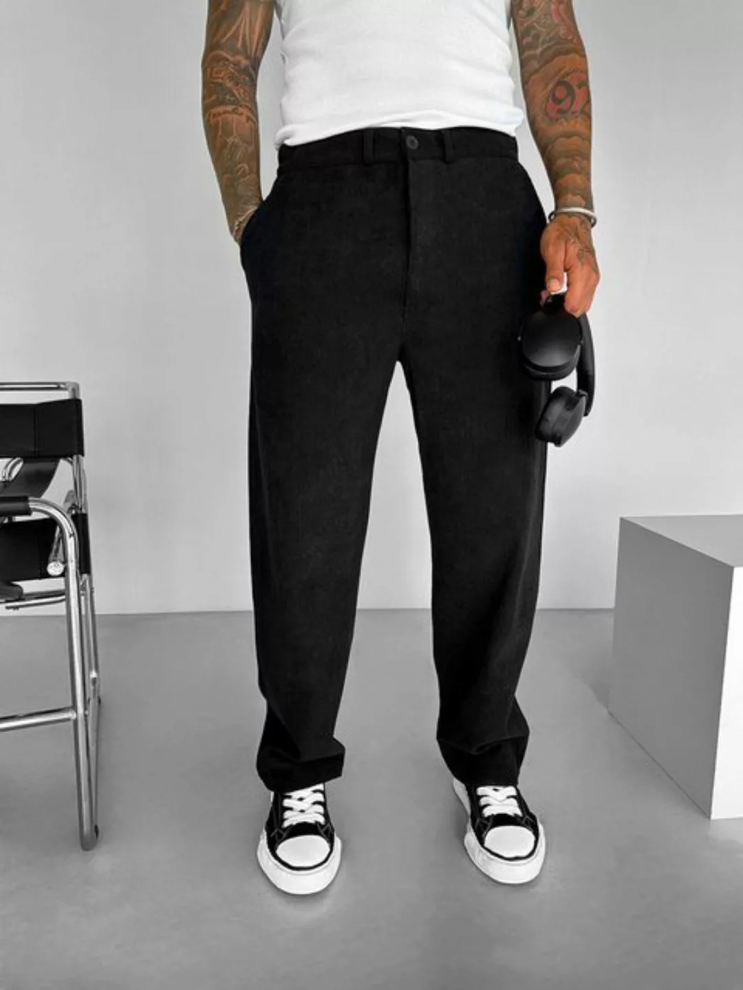 Abluka Cordhose Stylische Baggy-Samthose aus hochwertigem Cord günstig online kaufen