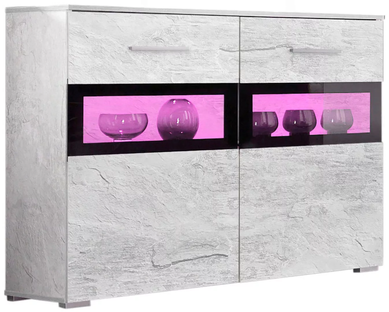 INOSIGN Sideboard "Sarah", Breite 91 cm, Türen mit Glaseinsatz günstig online kaufen