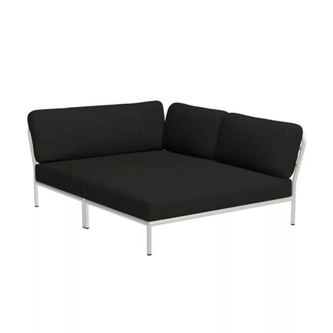 LEVEL Outdoor Eck-Sofa Lounge-Modul 5 Kohle Weiß Rechts günstig online kaufen