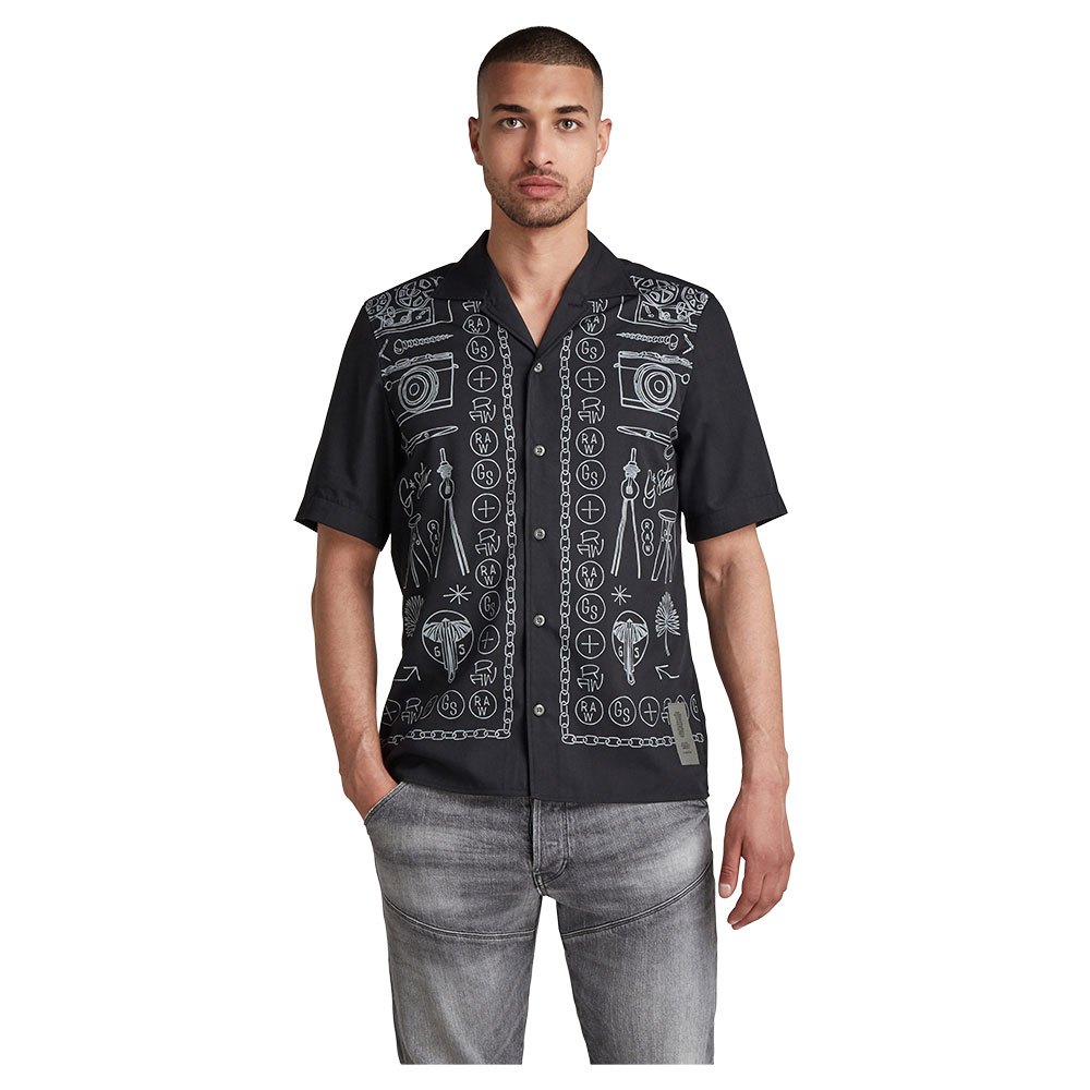 G-star Hawaiian Service Regular Kurzarm Hemd M Dark Black günstig online kaufen