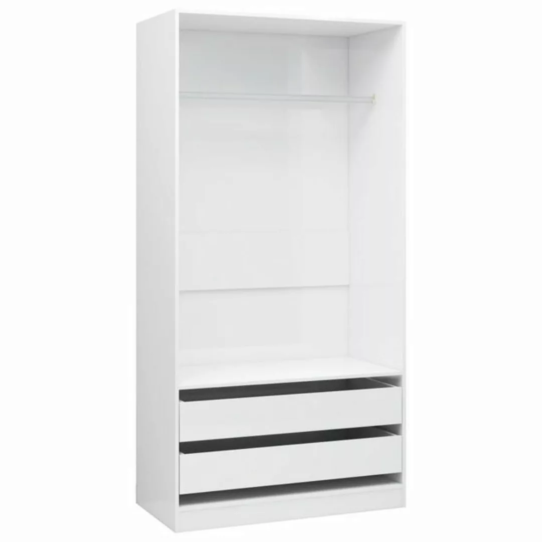 Kleiderschrank Hochglanz-weiß 100ã50ã200 Cm Spanplatte günstig online kaufen