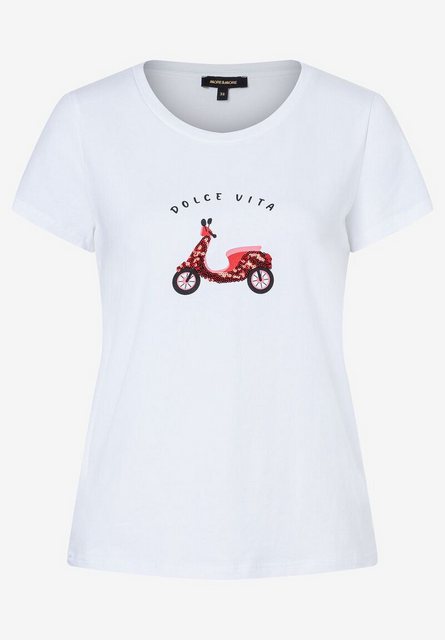 T-Shirt mit Pailletten-Roller, weiß, Frühjahrs-Kollektion günstig online kaufen