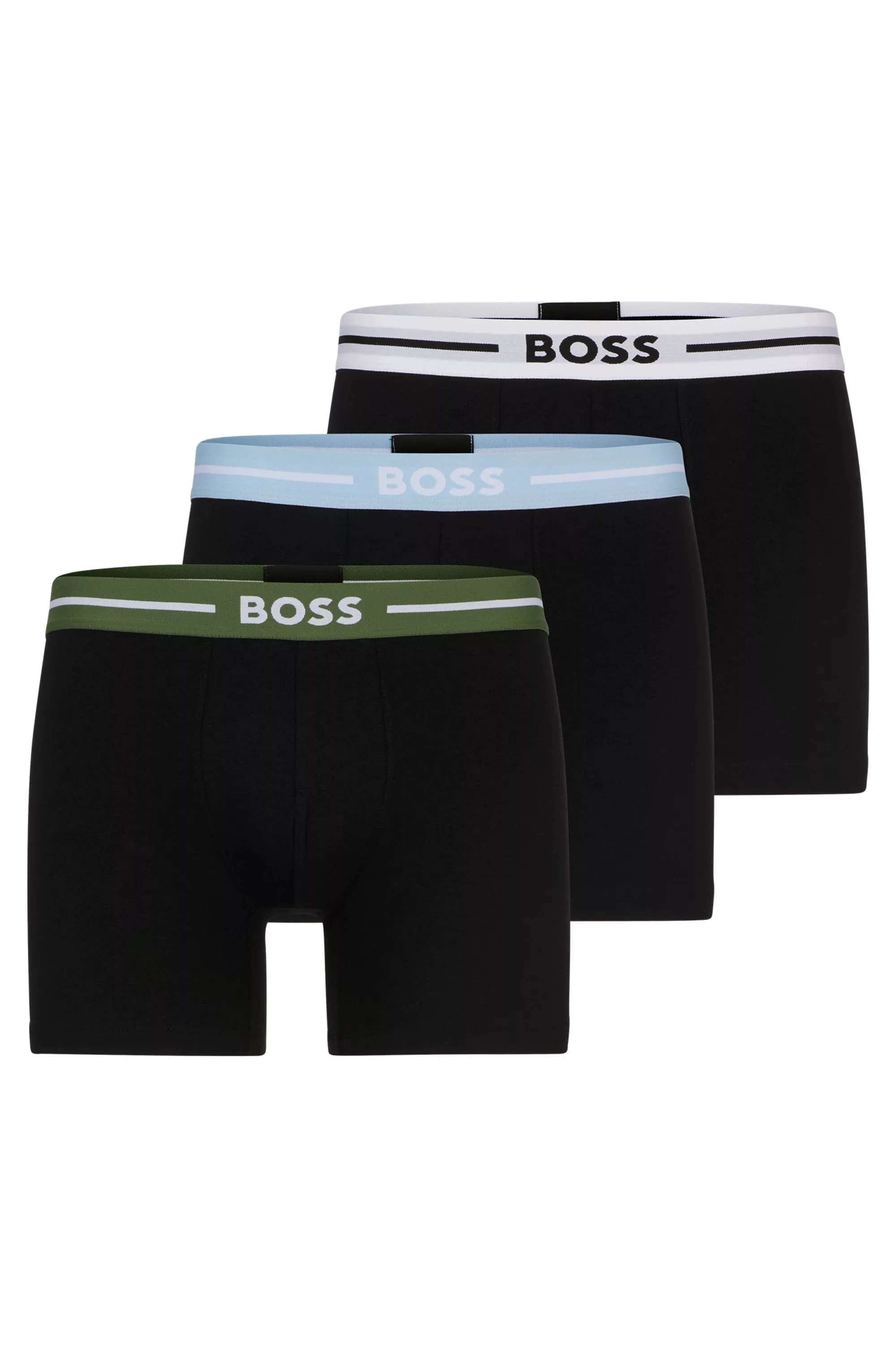 BOSS Boxer "BoxerBr 3P Bold", (Packung, 3 St., 3er), mit elastischem Bund günstig online kaufen