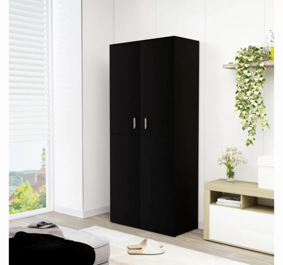 furnicato Schuhschrank Schwarz 80×39×178 cm Holzwerkstoff günstig online kaufen