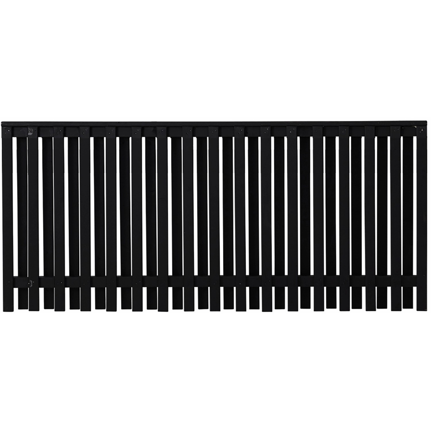 Plus Holz Vorgartenzaun Nagano Nadelholz Schwarz 180 cm x 80 cm günstig online kaufen