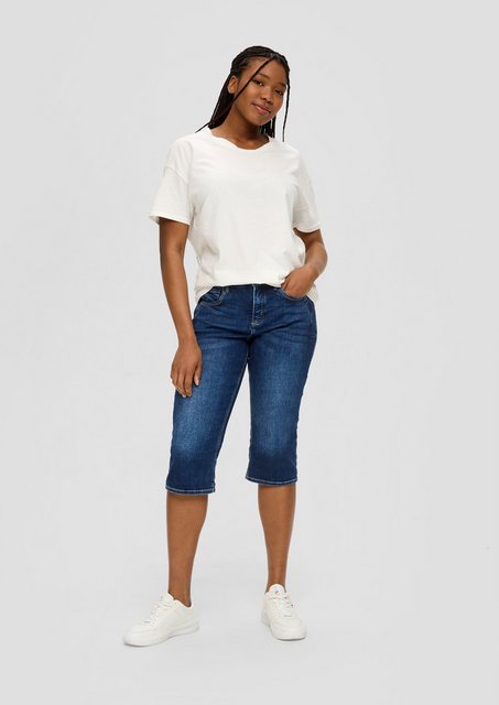 QS Bequeme Jeans Capri-Jeans Catie / Slim Fit / Mid Rise / Slim Leg günstig online kaufen