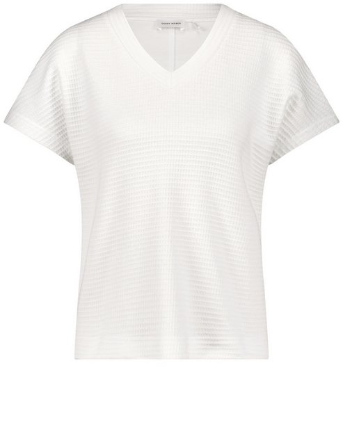 GERRY WEBER Shirtbluse Kurzarmshirt in Waffeloptik günstig online kaufen