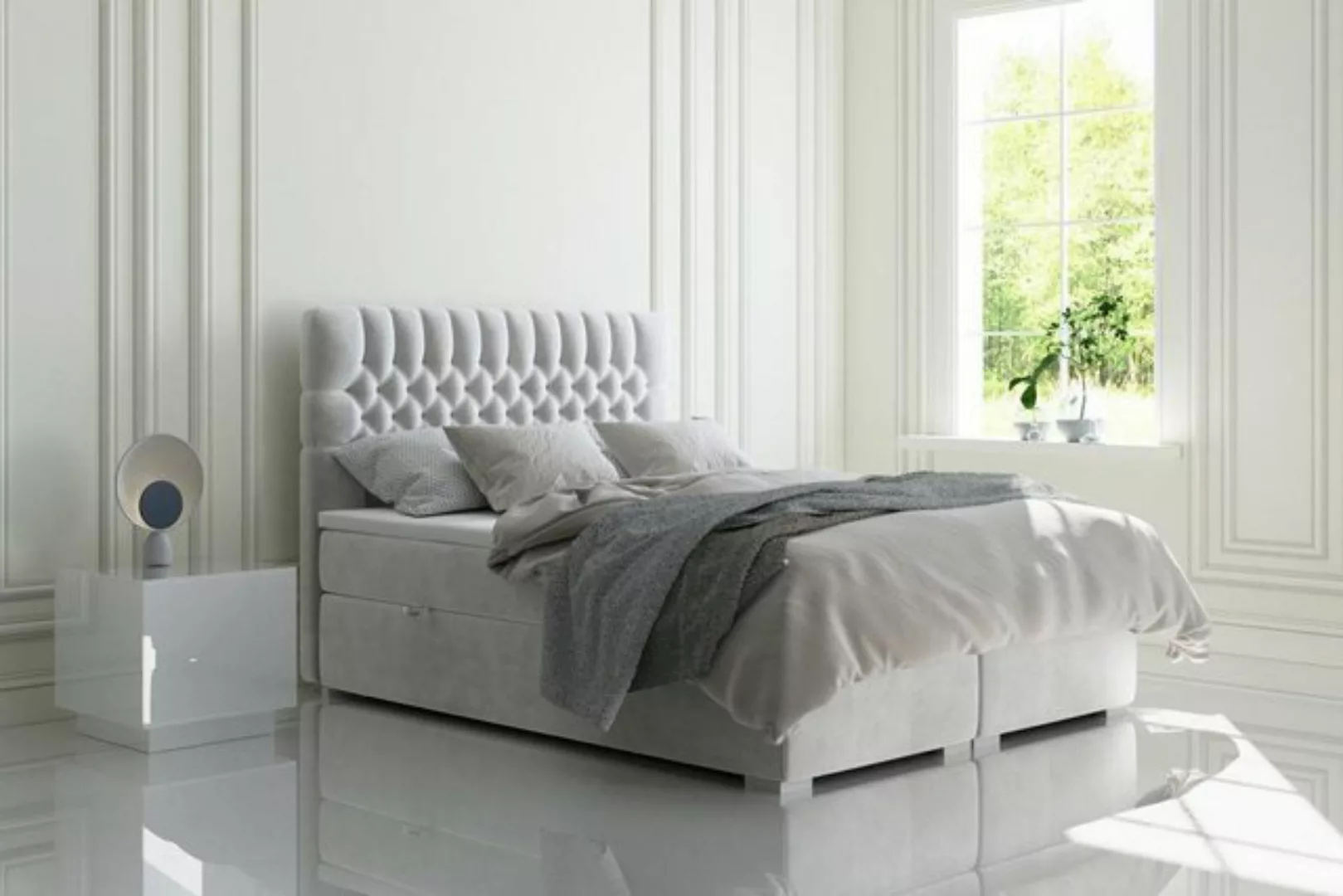 JVmoebel Boxspringbett Chesterfield Doppelbett Schlafzimmer Luxus Bett Mode günstig online kaufen