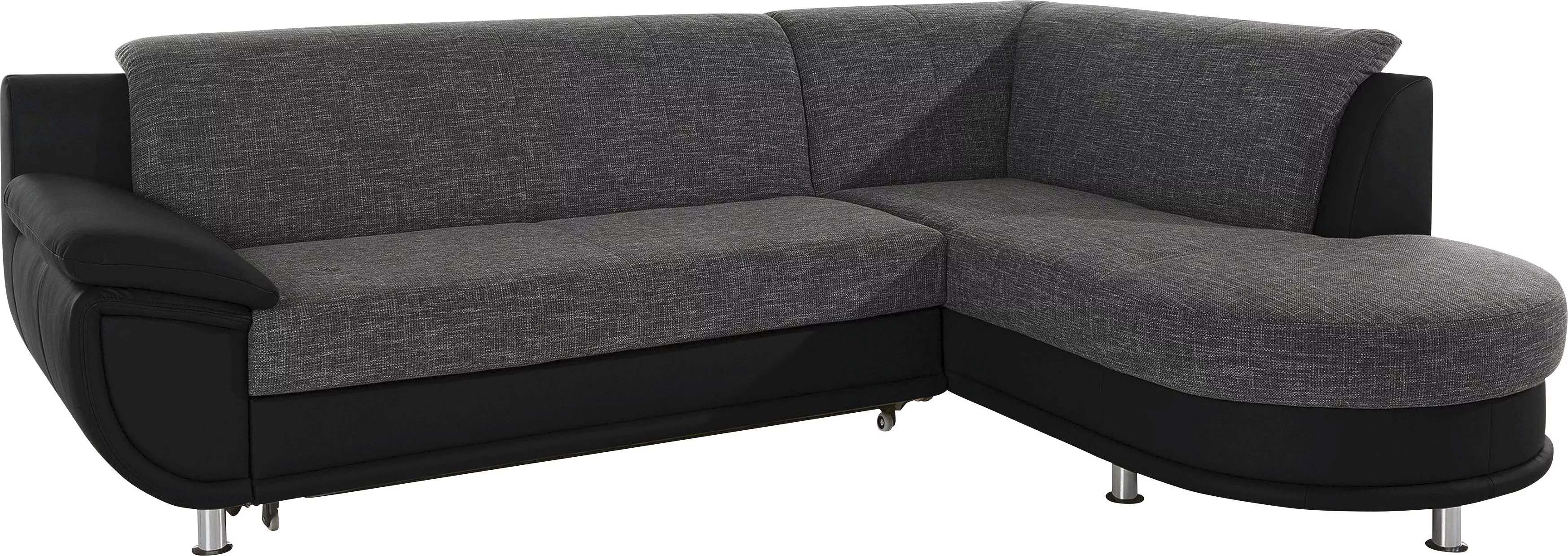 TRENDMANUFAKTUR Ecksofa »Rondo 3, zeitlos und bequem, Materialmix, breite A günstig online kaufen