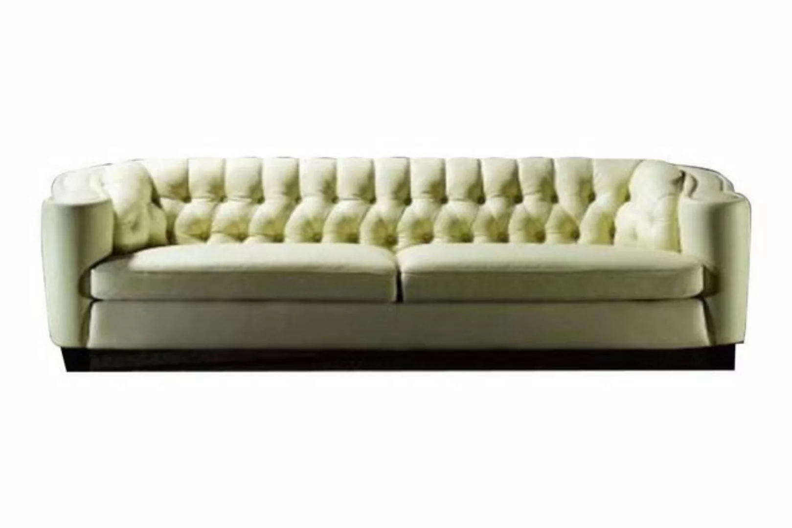 Xlmoebel Sofa Luxus Chesterfield Sofa 4 Sitzer Kunstleder Couch Weiß Sofas, günstig online kaufen