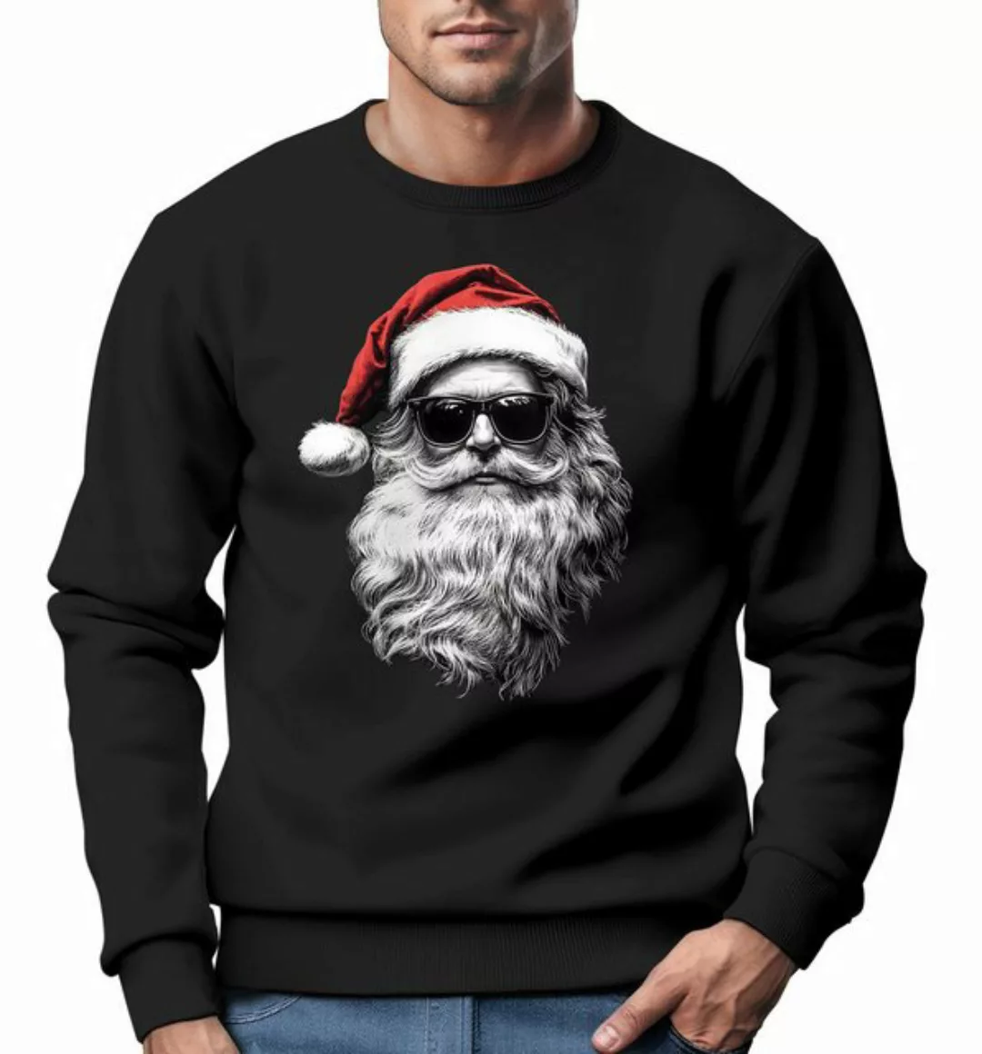 MoonWorks Sweatshirt Sweatshirt Herren Weihnachtspullover Aufdruck Cooler S günstig online kaufen