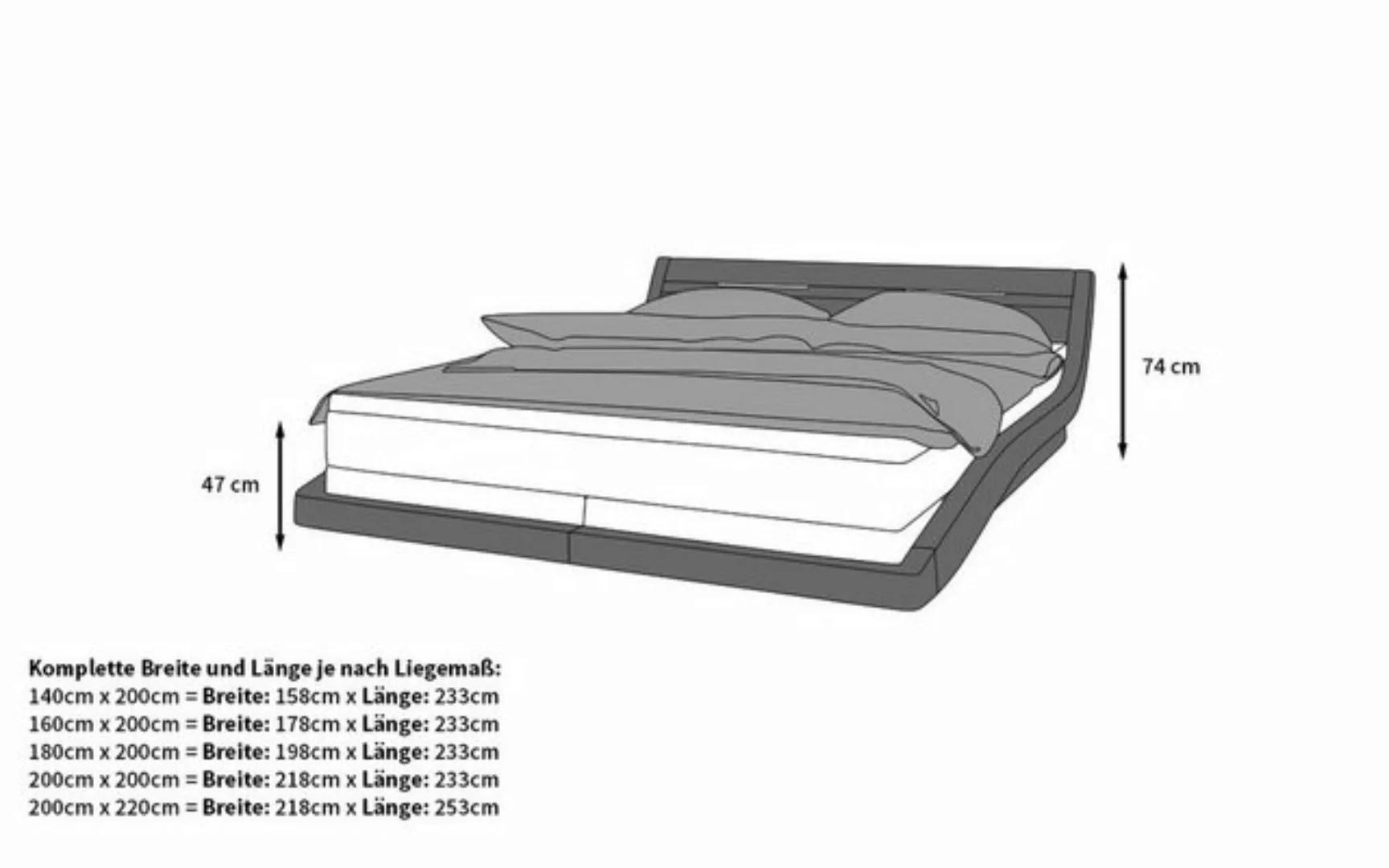 Sofa Dreams Boxspringbett Mövius Kunstleder Komplettbett Modern Hotelbett, günstig online kaufen