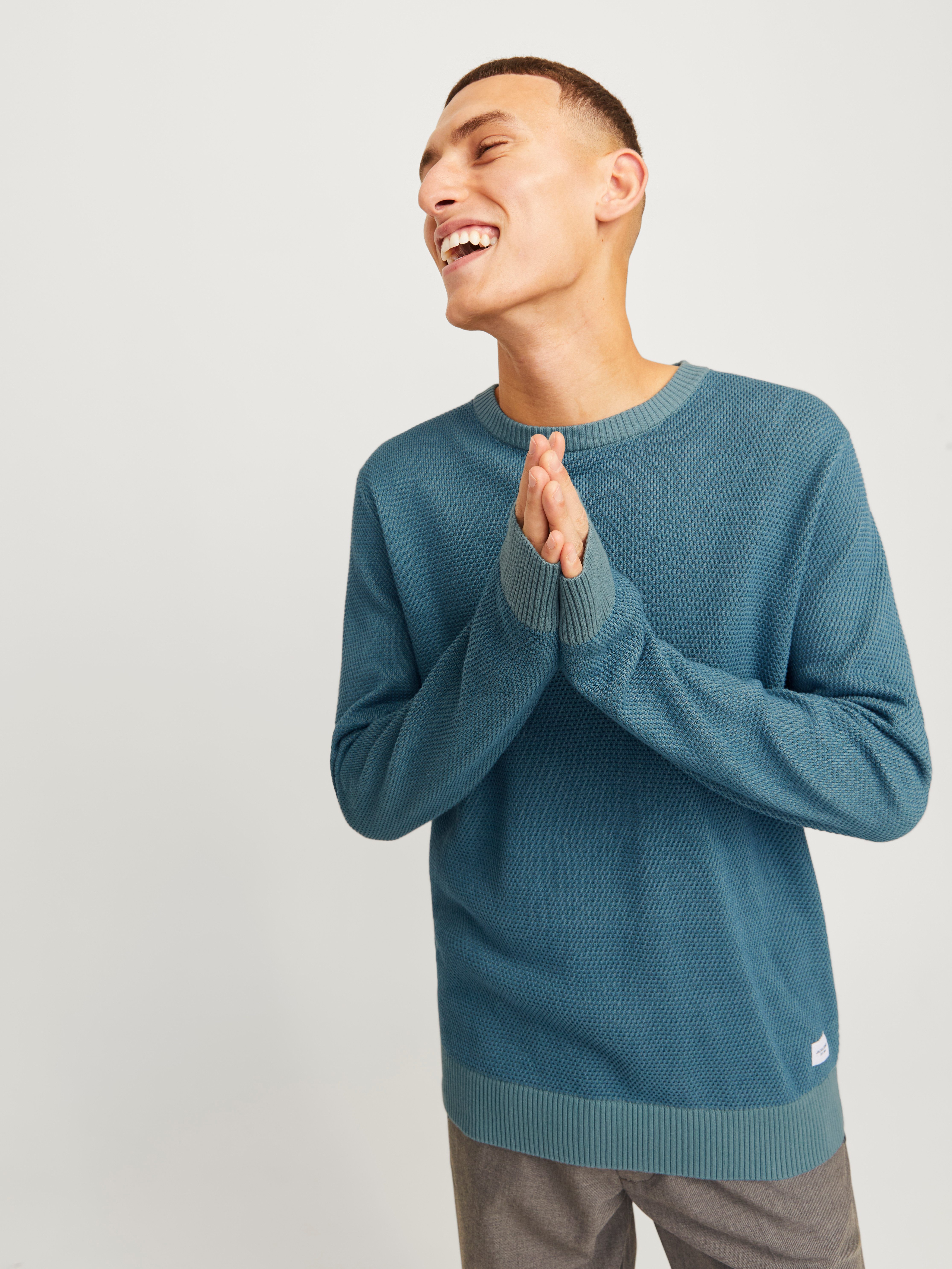 Jack & Jones Rundhalspullover JJEGLOBE KNIT günstig online kaufen