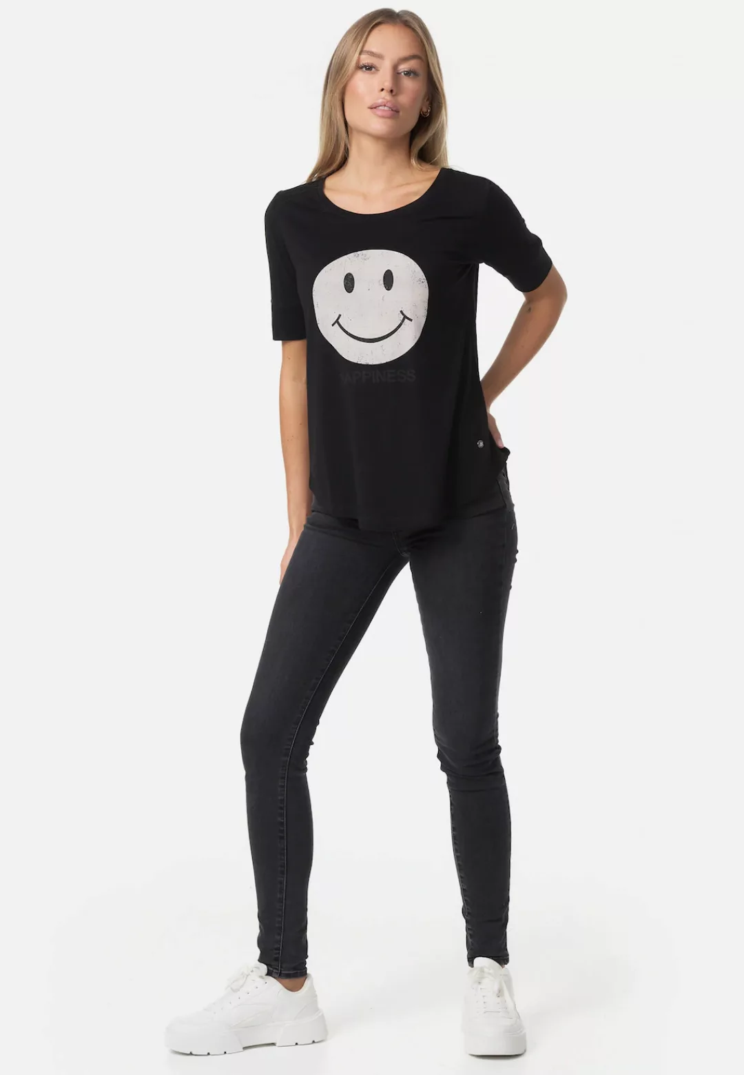 Decay T-Shirt, mit großem Smiley-Print günstig online kaufen