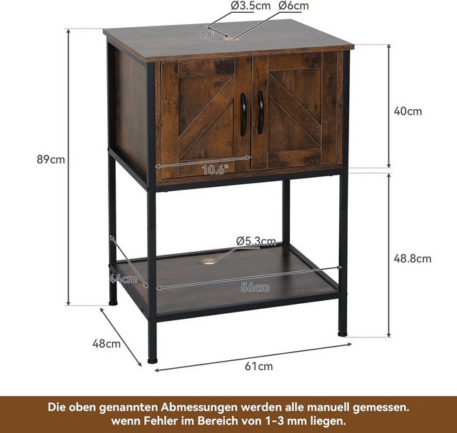 Puluomis Waschbeckenunterschrank ohne Waschbecken, Badezimmerschrank 60cm 2 günstig online kaufen