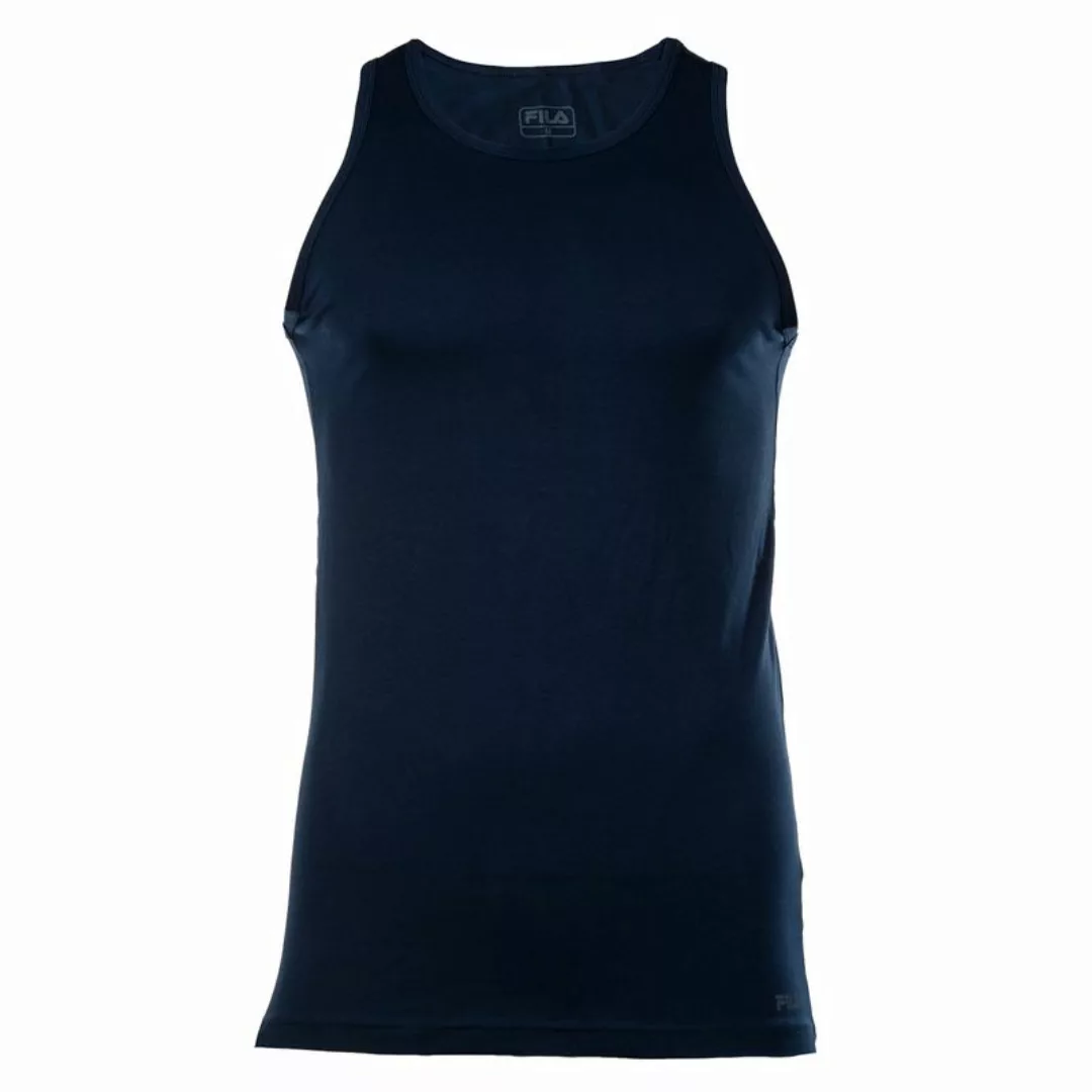 FILA Herren Tank Top - Unterhemd, Rundhals, Single Jersey, einfarbig Blau S günstig online kaufen