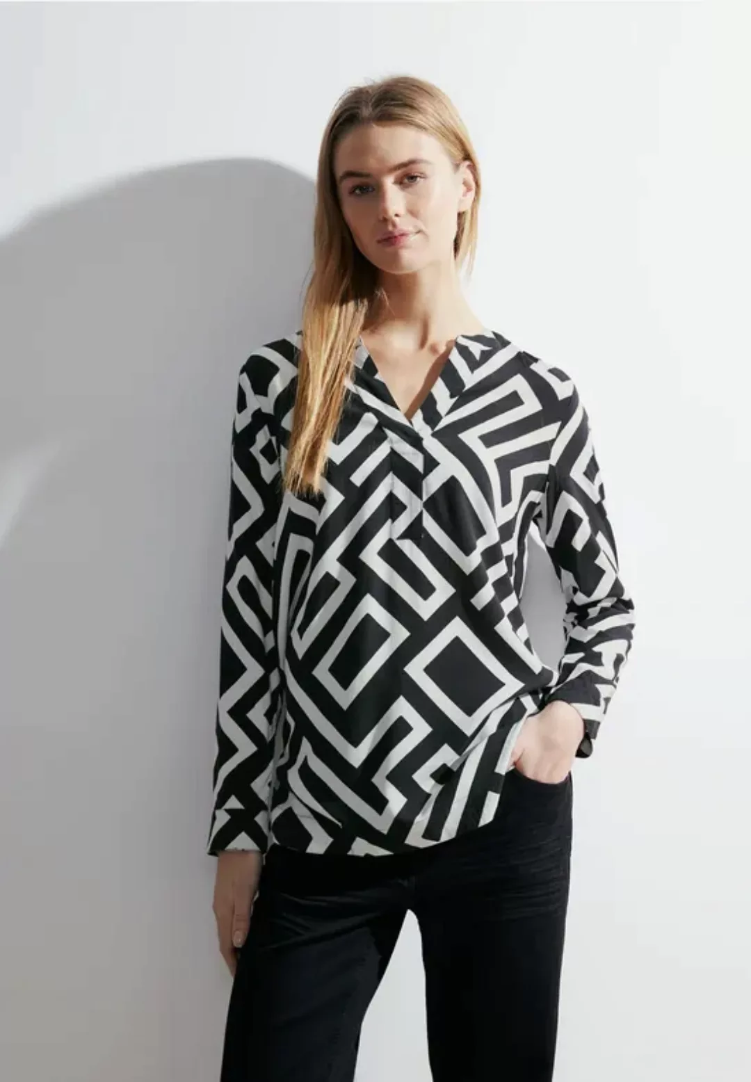 Longbluse mit Print günstig online kaufen