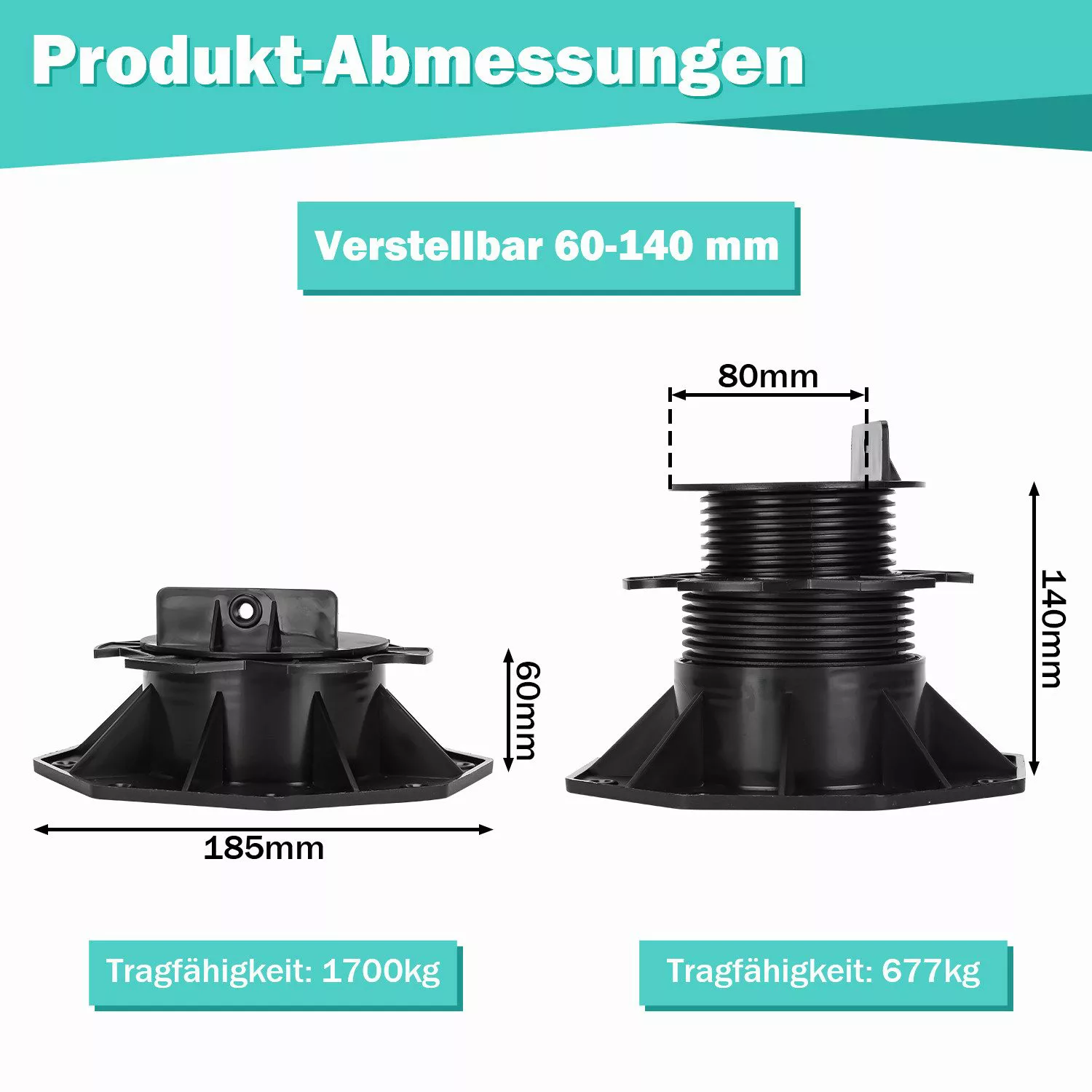 Clanmacy Holzfliesen 10-50x Stelzlager WPC Terrassenlager günstig online kaufen