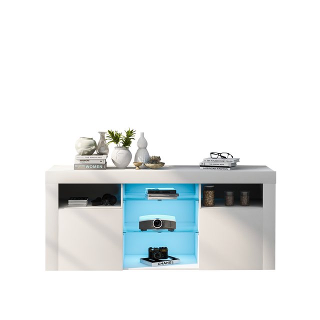 HAUSS SPLOE TV-Schrank LED-TV-Schrank TV-Tisch Beistellschrank Sideboard (H günstig online kaufen