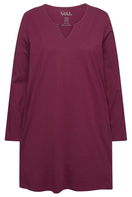 Ulla Popken Longshirt Longshirt A-Linie Tunika-Ausschnitt Langarm günstig online kaufen