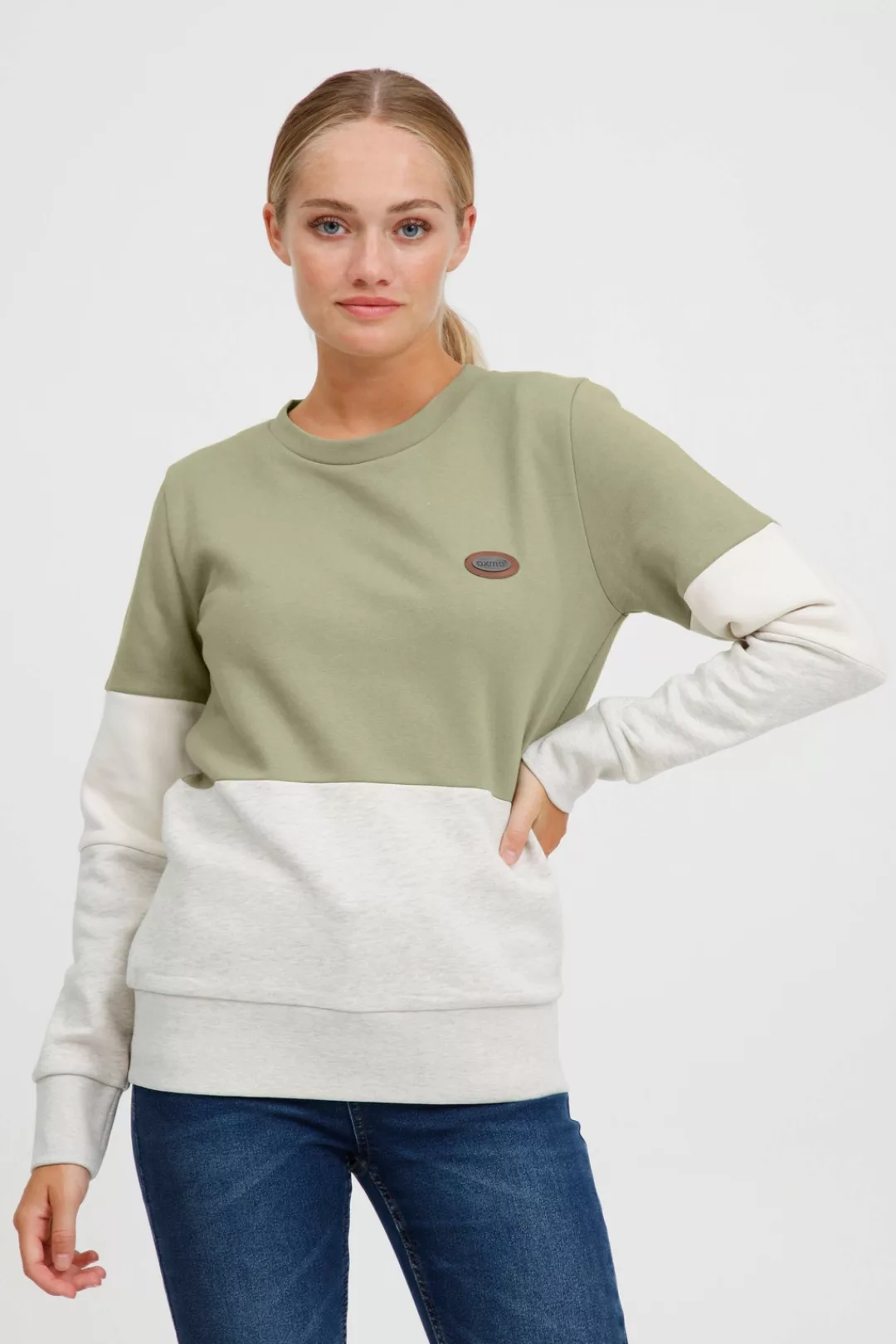 OXMO Rundhalspullover "Sweatshirt OXTrine" günstig online kaufen