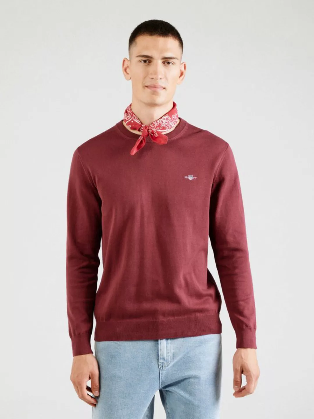 Gant Rundhalspullover CLASSIC COTTON C-NECK Premium Strickpullver aus weich günstig online kaufen