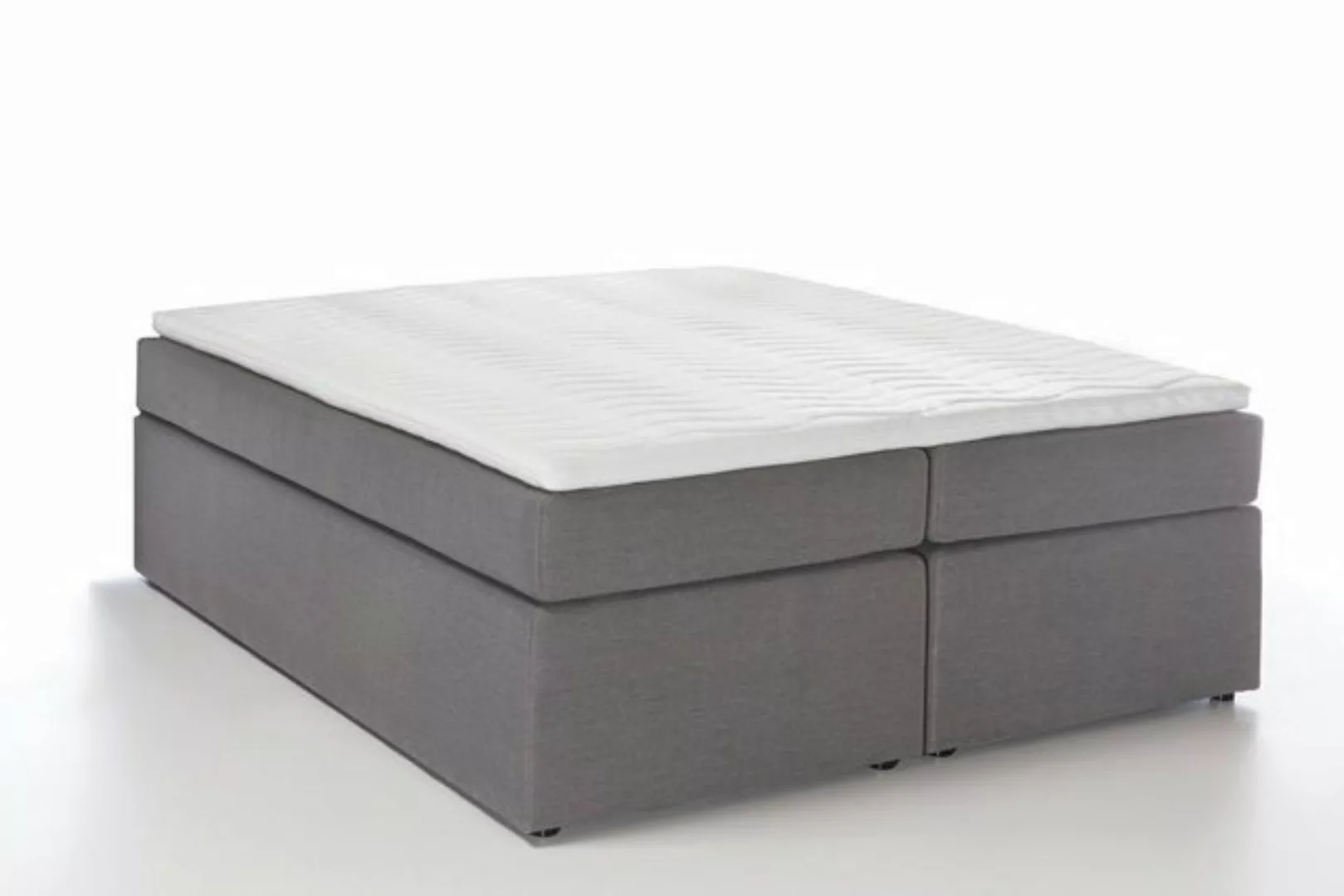 Möbelfreude Boxspringbett Boxspringbett Bella Hellgrau 200x220 cm H2/H3, He günstig online kaufen