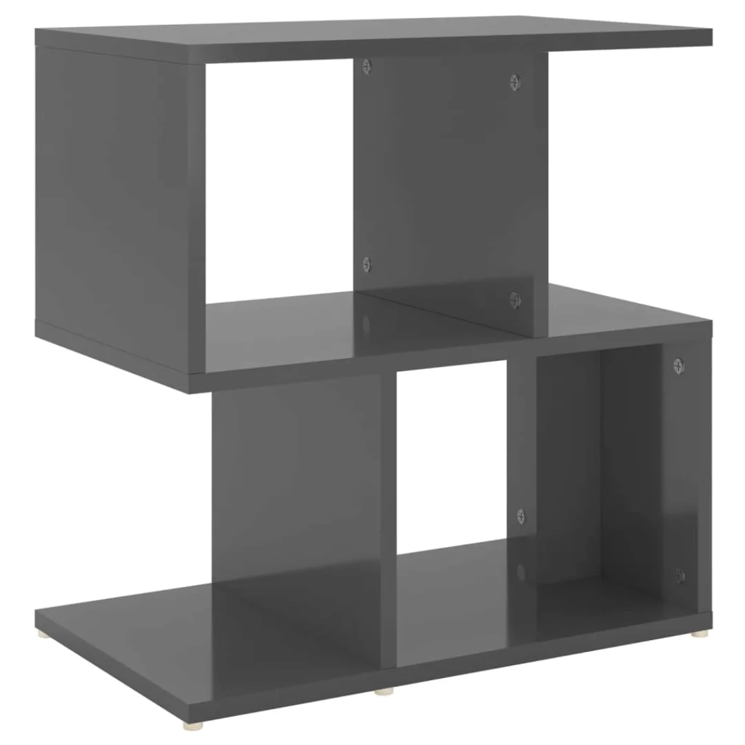 Nachttisch Hochglanz-grau 50x30x51,5 Cm Spanplatte günstig online kaufen